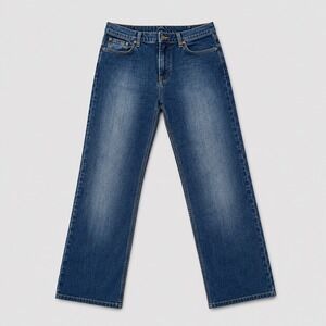 Roberto Cavalli Jeans Womens M Blue Wide Leg Flare Denim Made In Italy